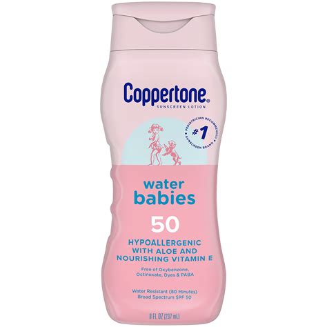 Buy Coppertone Water Babies Sunscreen Lotion, SPF 50 8 fl oz (237 ml ...