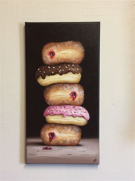 Donut Tower, Original Oil Painting still life by Jane Palmer by ...