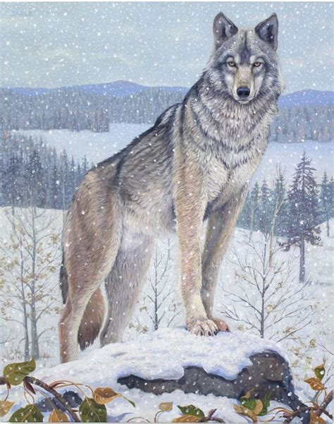 AndrewGableWolfPrintsmall | Wolf art print, Wolves painting acrylic ...