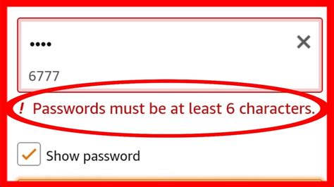 How To Fix Amazon Password Problem !! Fix Amazon Password Must Be At Least 6 Characters - YouTube