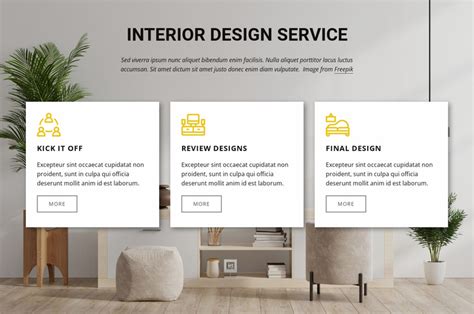 Interior design services Website Template