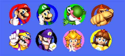 Supper Mario Broth - Character icons from the Mario’s Puzzle Party...