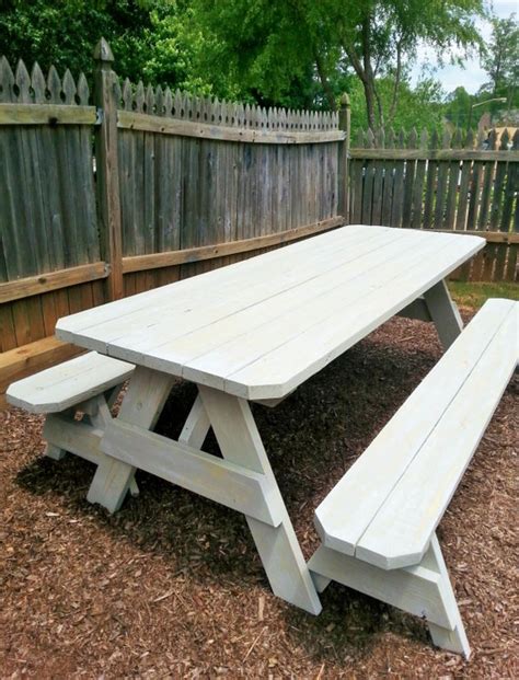 8Ft Picnic Table with Detached Bench Seating by McCorkleDesigns