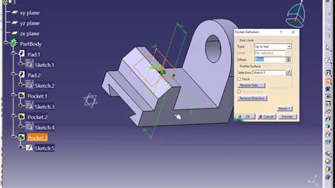 03 Catia Tutorial-3 (Solid Modeling tutorial -3) - YouTube