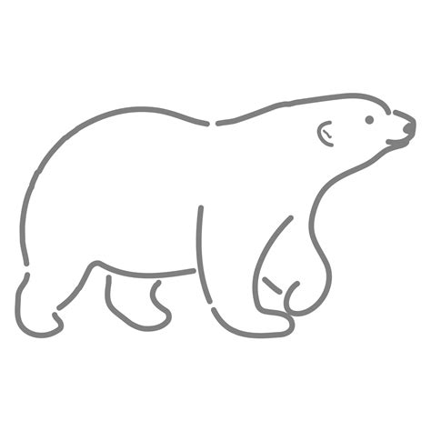 Polar Bear in Outline Sketch. 7768818 Vector Art at Vecteezy