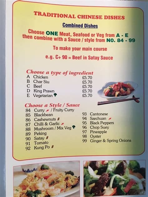 Menu at Star Noodle restaurant, Birkenhead, 261 Old Chester Rd