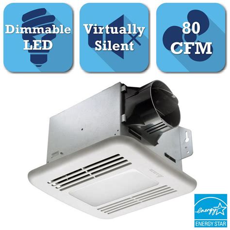 Delta Breez GreenBuilder Series 80 CFM Ceiling Exhaust Bath Fan with LED Light-GBR80LED - The ...