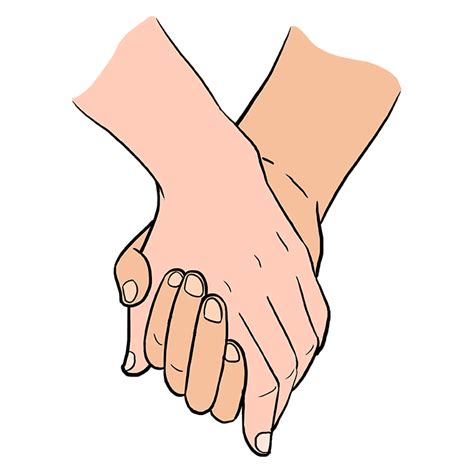 Girl And Boy Holding Hands Drawing | Free download on ClipArtMag