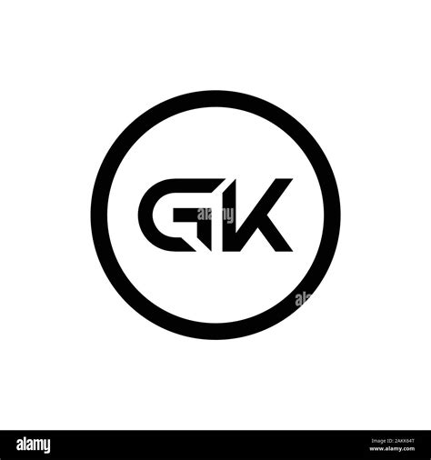 Initial GK Letter Linked Logo. GK letter Type Logo Design vector ...