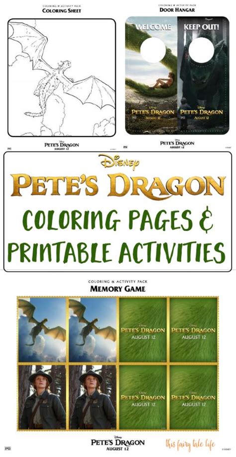 PETE'S DRAGON Coloring Pages and Activities - This Fairy Tale Life