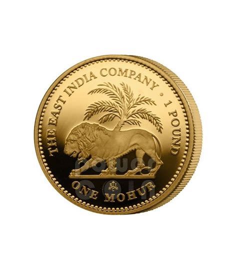 ONE MOHUR East India Company Mughal Empire Gold Coin 1 Pound Saint ...