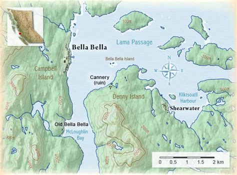 Map of Bella Bella and Vicinity - Qqs Projects Society | Map, Bella bella, Native art