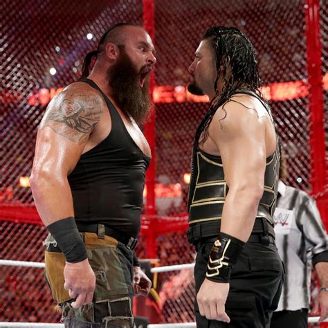 Roman Reigns vs. Braun Strowman - Universal Championship Hell in a Cell ...