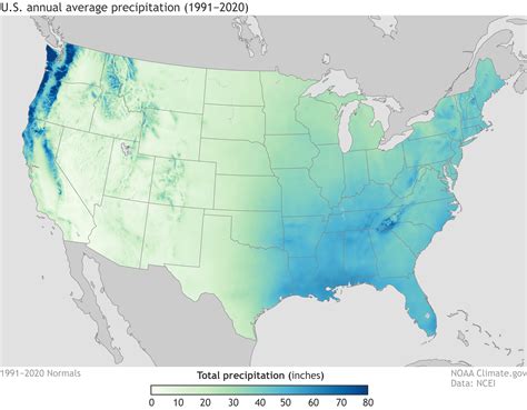 New maps of annual average temperature and precipitation from the U.S. Climate Normals | NOAA ...