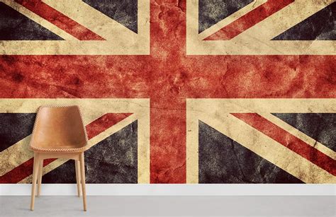 Vintage UK Flag Wall Murals | Ever Wallpaper UK