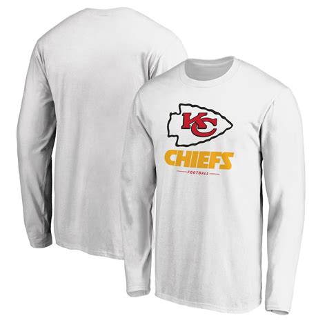 Men's Fanatics Branded White Kansas City Chiefs Team Lockup Long Sleeve ...