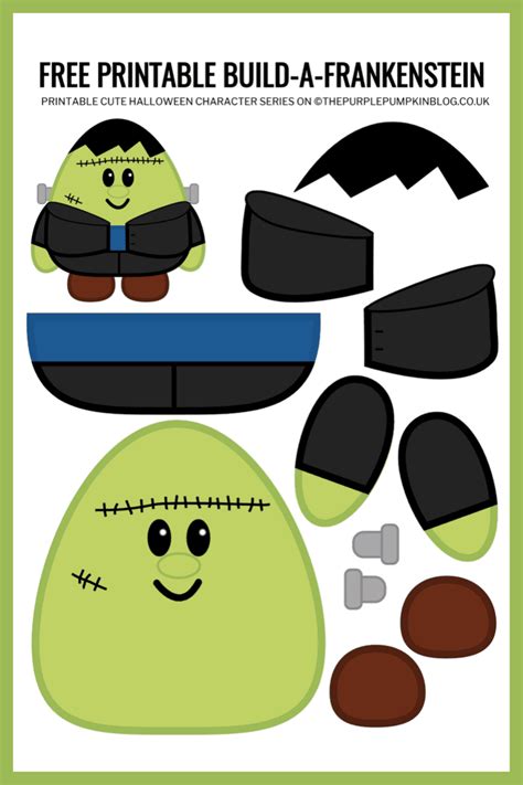 Build-a-Frankenstein! Free Printable Halloween Paper Craft