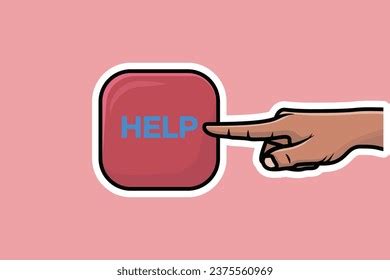 Human Hand Showing Help Sign Board Stock Vector (Royalty Free ...