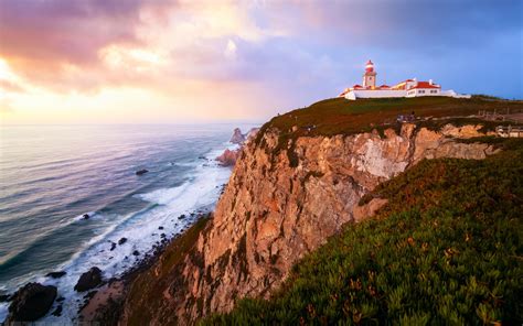 Sunset at Cabo da Roca Lighthouse, Sintra, Lisboa, Portugal | Lisboa, Paisagem cultural, Portugal