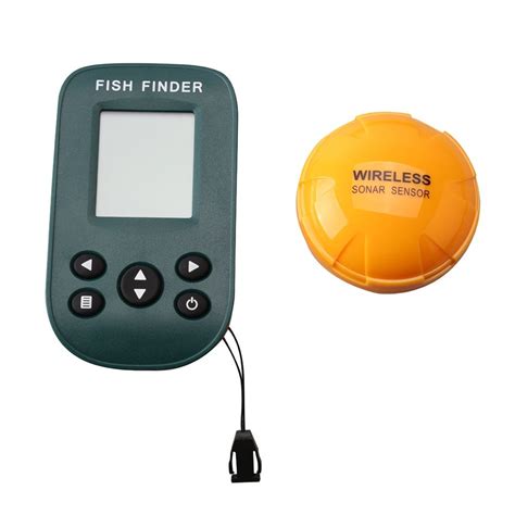 Wireless Dot Matrix Sonar Fish Finder With Waterproof Visible Sunshine LCD Display Max 80m Depth ...