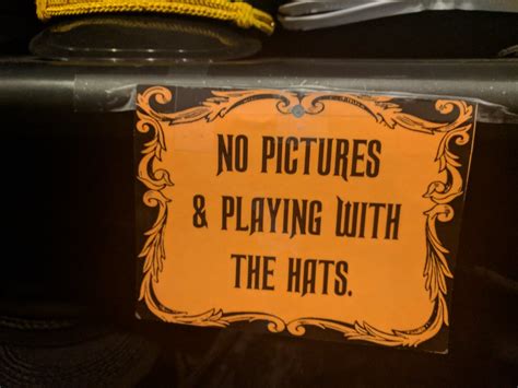 No Pictures and Playing With the Hats, sign, Halloween Tow… | Flickr