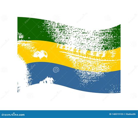 Gabon flag design stock vector. Illustration of holiday - 148319155