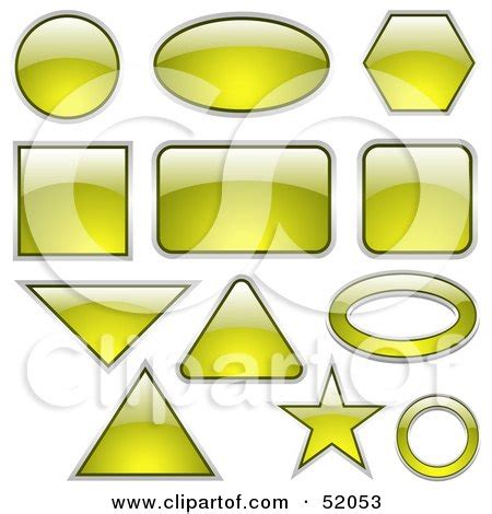 Royalty-Free (RF) Clipart Illustration of a Blank Yellow Icon Button ...