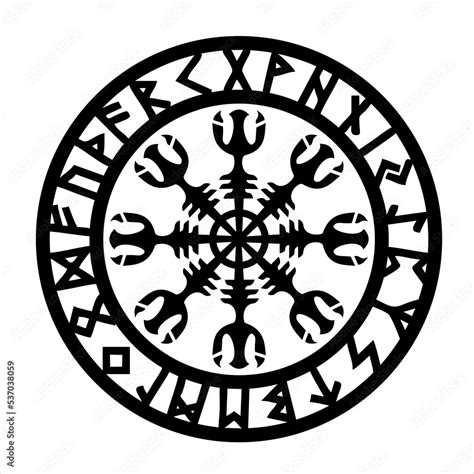 Helm of Awe, Aegishjalmur, viking protection symbol, Norse mythology ...