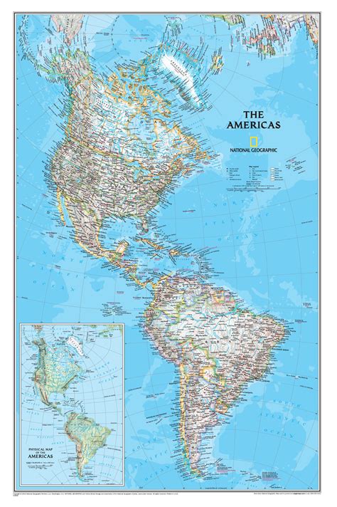 The Americas NGS, Buy Wall Map of the Americas - Mapworld