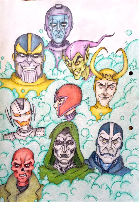 my fanart of marvel villains : r/ComicsCentral