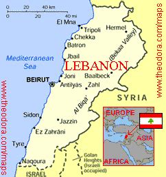 Lebanon Map Tyre