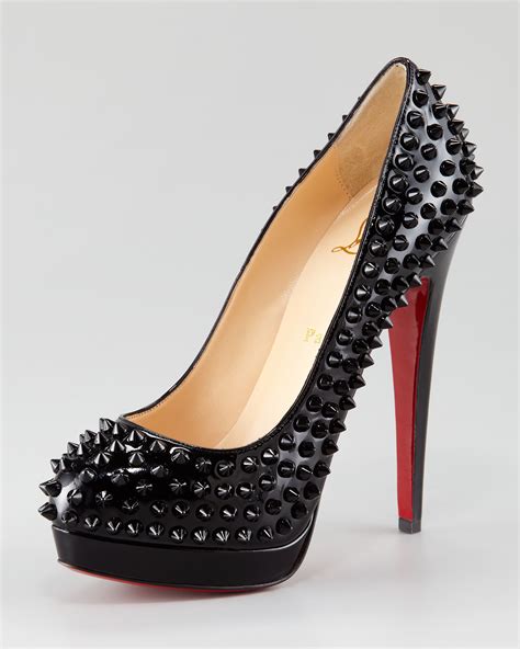 christian louboutin alti spike red sole pump shoes