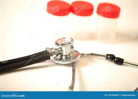 Stethoscope Medical Equipment in Doctor Hand Close Up Stock Image ...