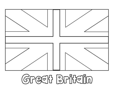 Great Britain Flag Coloring Pages | Flag coloring pages, Britain flag, Great britain flag