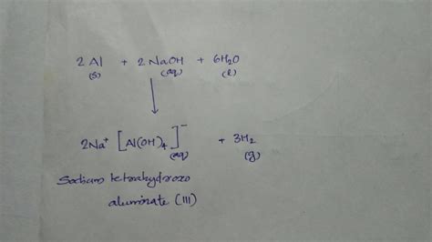 Write balanced reaction with al is treated with dilute naoh - Brainly.in