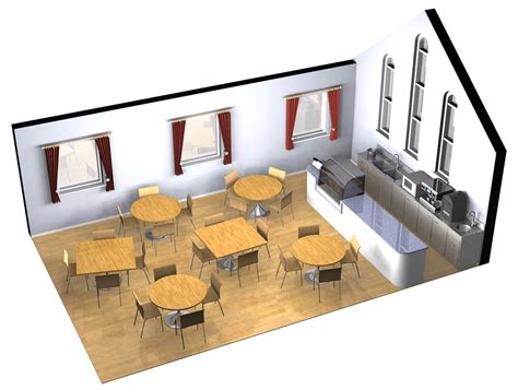 Cafe Visualisation - An illustration to visualise the layout of a small cafe | Merritt Cartographic