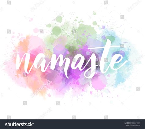 Namaste Indian Greeting Hello Hindi Handwritten Stock Vector (Royalty Free) 1339571801 ...