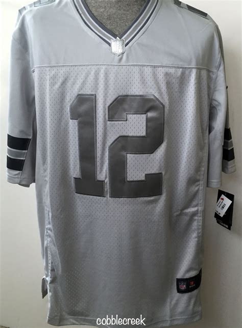 Aaron Rodgers 12 Jersey XXL Nike On Field NWT Sewn Letters Platinum NFL ...