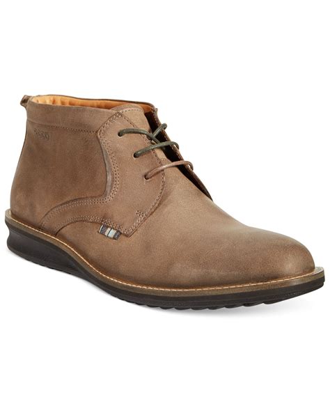 Ecco Contoured Low-Cut Boots in Brown for Men (Birch) | Lyst