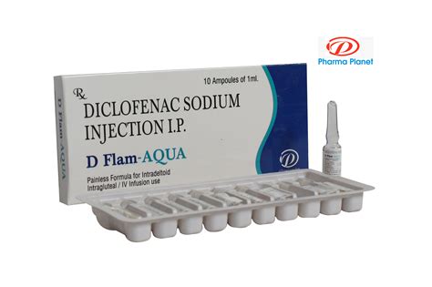 D Flam-AQUA 75 Mg Diclofenac Sodium Injection, Pharma Planet India, 10* ...