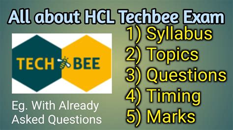 HCL Techbee Exam Questions Paper ,।। Exam Pattern ।। Subjects ।। Topics ।। Time ।। Marks ...