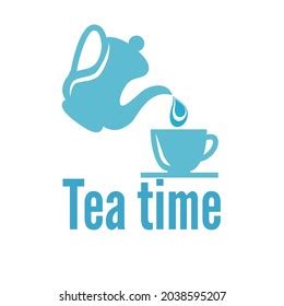 Beautiful Tea Time Logo Design Stock Illustration 2038595207 | Shutterstock