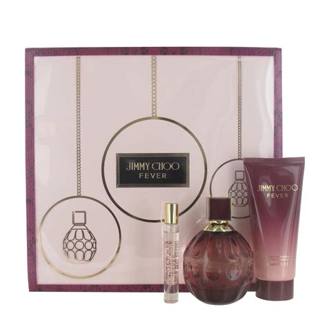 Jimmy Choo Fever Gift set for Women 100ml EDP+7.5ml EDP+Body Lotion ...