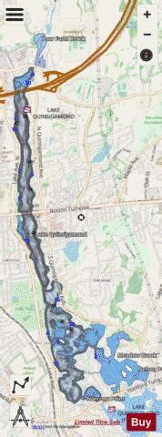 Lake Quinsigamond Fishing Map | Nautical Charts App