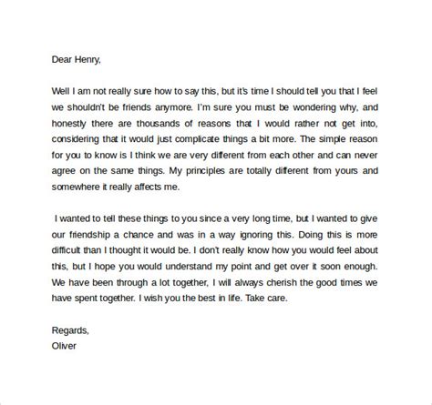 9+ Sample Breakup Letters | Sample Templates