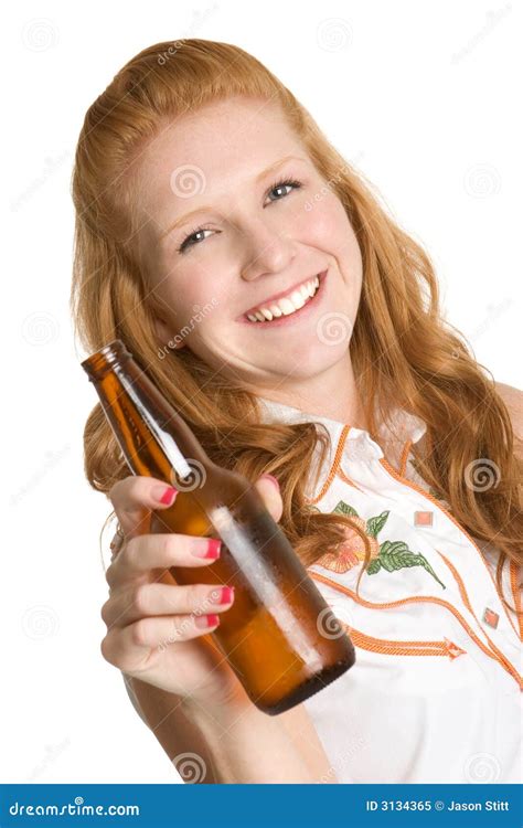 Woman Drinking Beer stock image. Image of women, background - 3134365