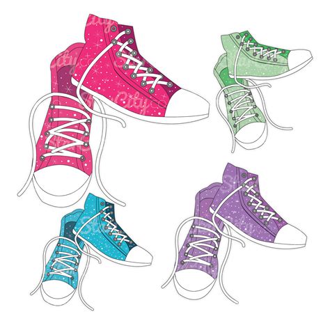 High Top Clipart Shoe Clipart Sneaker Clipart High Top - Etsy