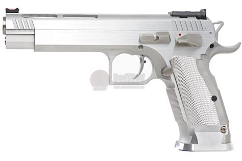 Gunsmith Bros GB01 TF Aluminum 5.5 inch GBB Pistol - Silver - Buy ...