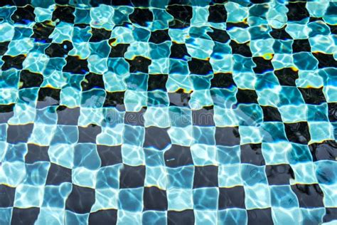 Black and Blue Mosaic Floor of Swimming Pool in Daylight Stock Photo ...