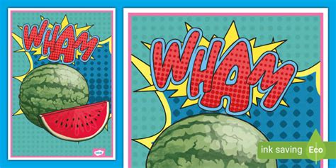 Watermelon Pop Art Display Poster (teacher made) - Twinkl